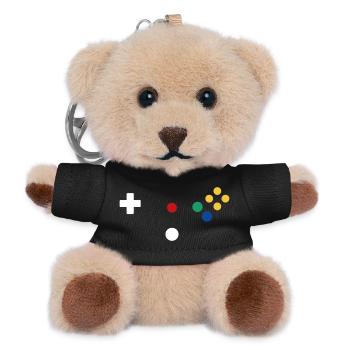 Retro Controller - Teddy Schlüsselanhänger - Schwarz - Vorne