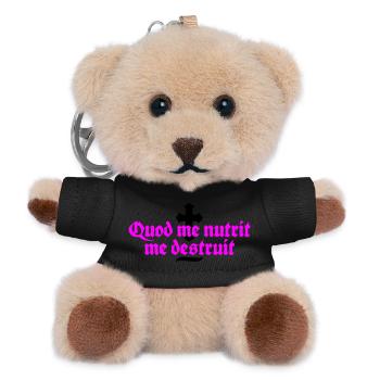 quod me nutrit me destruit - Teddy Keyring - black - Front