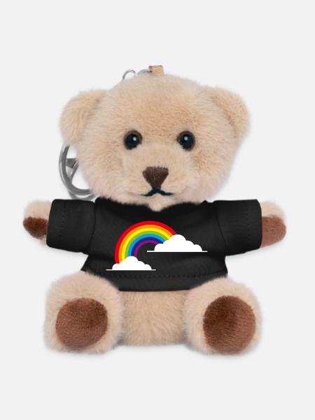 rainbow rainbow - Teddy Keyring - black