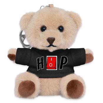 Hip Hop - Teddy Schlüsselanhänger - Schwarz - Vorne