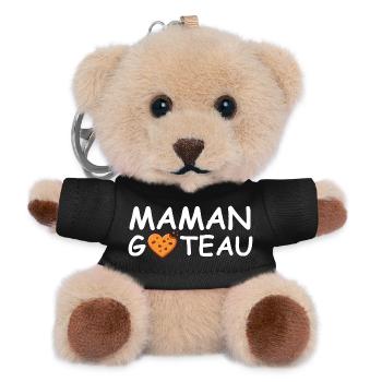 Maman Gateau - Cadeau maman - Porte-clés ourson - noir - Devant