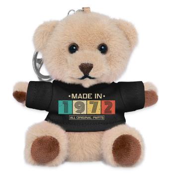 1972 Retro Slogan All Original Parts - Teddy Keyring - black - Front
