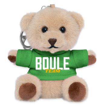 Boule Team Boulekugeln pour Bouler et Pétanque - Porte-clés ourson - vert - Devant