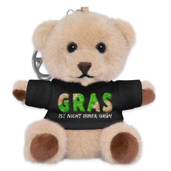Gras Ist Nicht Immer Grün - Teddy Schlüsselanhänger - Schwarz - Vorne