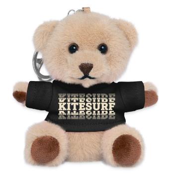 Kitesurfen Kitesurf Kitesurfer Kiteboard - Teddy Keyring - black - Front