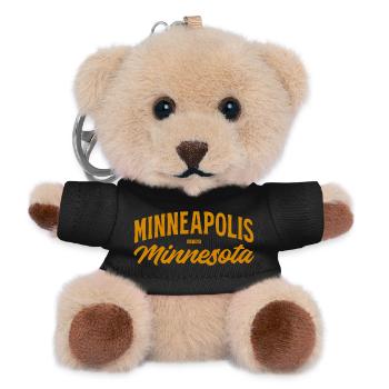 Minneapolis Script Vintage Orange - Teddy Schlüsselanhänger - Schwarz - Vorne