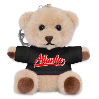 Atlanta Script Retro Logo - Teddy Schlüsselanhänger - Schwarz - Vorne