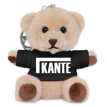 Kante - T-Shirt Design - Teddy Schlüsselanhänger - Schwarz - Vorne