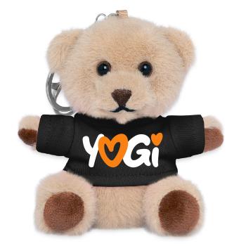 Yoga Yogi Herz Meditation Fan Liebe Namaste Om - Teddy Schlüsselanhänger - Schwarz - Vorne