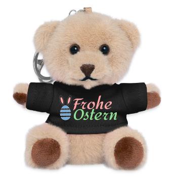 Frohe Ostern - Teddy Schlüsselanhänger - Schwarz - Vorne