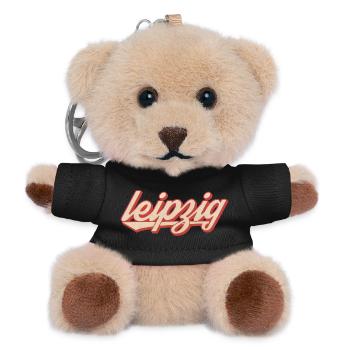 Leipzig Script Vintage Logo - Teddy Schlüsselanhänger - Schwarz - Vorne