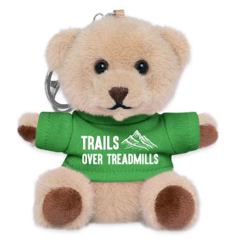 Trailrunning - Trails über Laufbänder - Teddy Schlüsselanhänger - Grün - Vorne