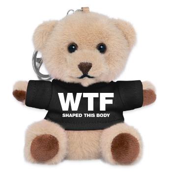 WTF shaped this body - Teddy Schlüsselanhänger - Schwarz - Vorne