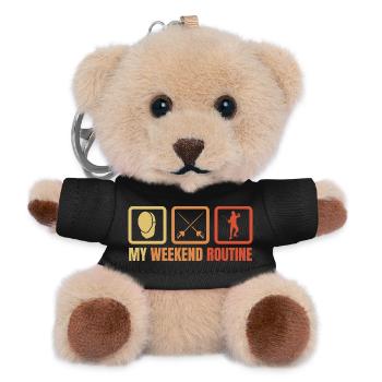 Fechter Wochenende - Teddy Schlüsselanhänger - Schwarz - Vorne