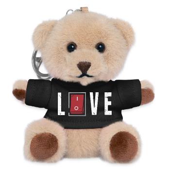 Liebe erwidert - Teddy Schlüsselanhänger - Schwarz - Vorne