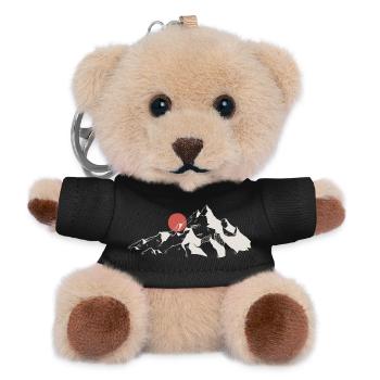 Sunrise Mountain Silhouette - Teddy Keyring - black - Front