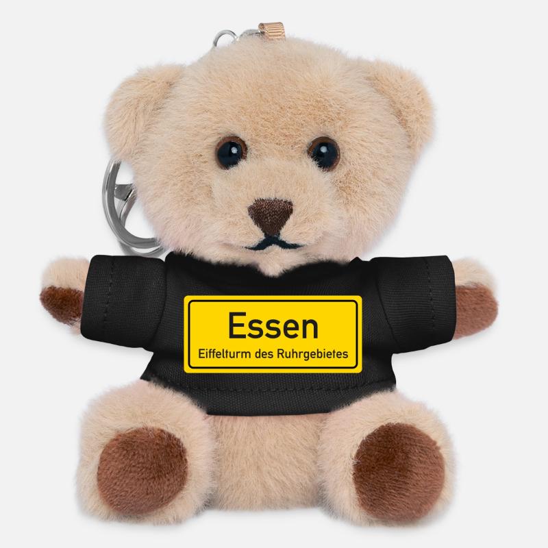 Essen place name germany - Teddy Keyring - black