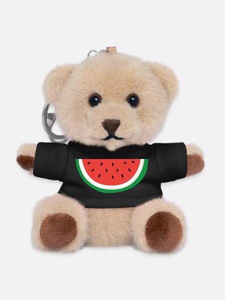 Watermelon- Palestinian symbol - Teddy Keyring - black