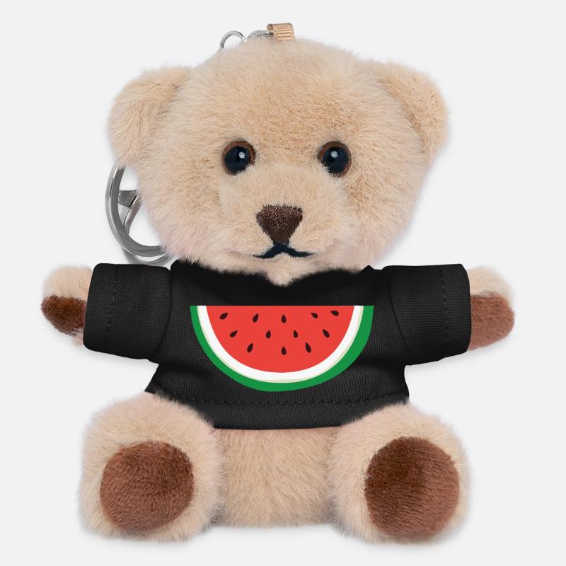 Watermelon- Palestinian symbol - Teddy Keyring - black