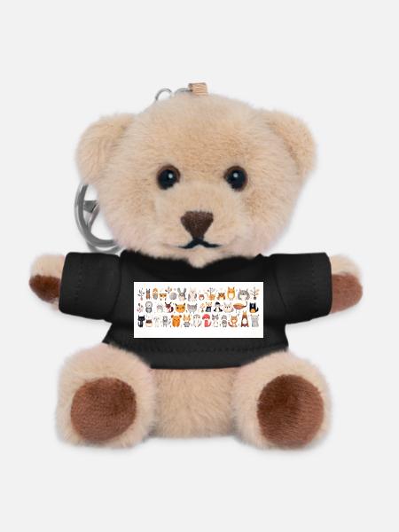 Mignons petits animaux - Porte-clés ourson - noir