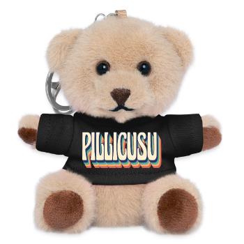 T-Shirt Sicilia pillicusu T-Shirt Geschenkidee - Teddy Schlüsselanhänger - Schwarz - Vorne