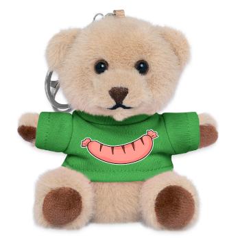 Sausage Motif - Teddy Keyring - green - Front