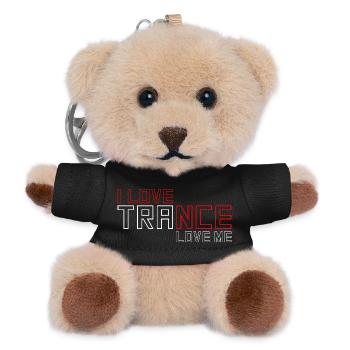 I Love Trance - Teddy Schlüsselanhänger - Schwarz - Vorne