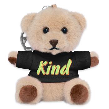 Kosename Papa 3D Style - Teddy Schlüsselanhänger - Schwarz - Vorne