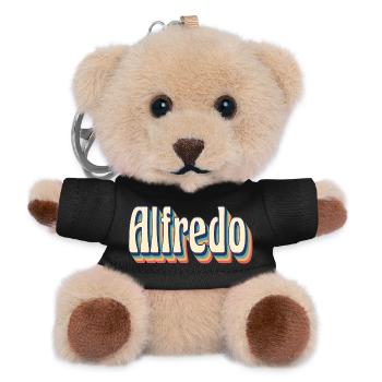 Alfredo tshirt rétro vintage t-shirt idée cadeau - Porte-clés ourson - noir - Devant