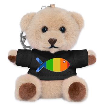 FISH. APRIL FOOL. HOLIDAY. SUMMER. HUMOR - Teddy Keyring - black - Front