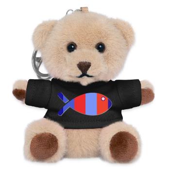 FISH. APRIL FOOL. HOLIDAY. SUMMER. HUMOR - Teddy Keyring - black - Front