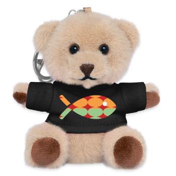 FISH. APRIL FOOL. HOLIDAY. SUMMER. HUMOR - Teddy Keyring - black - Front