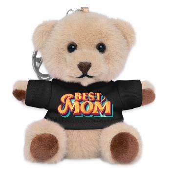 BesteMama RetroDruck - Teddy Schlüsselanhänger - Schwarz - Vorne