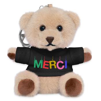 MERCI. MAÎTRESSE. MAÎTRE. MERCI MAÎTRESSE - Porte-clés ourson - noir - Devant