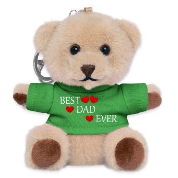 Vatertag Papa Vater best dad ever Spruch Vatertag - Teddy Schlüsselanhänger - Grün - Vorne