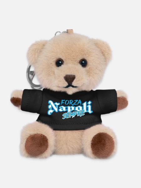 Fußball Neapel Forza Napoli sempre - Teddy Schlüsselanhänger - Schwarz