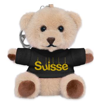 SCHWEIZ. LAND. GENF. SCHWEIZ. HUMOR. LAND. DRAPEA - Teddy Schlüsselanhänger - Schwarz - Vorne