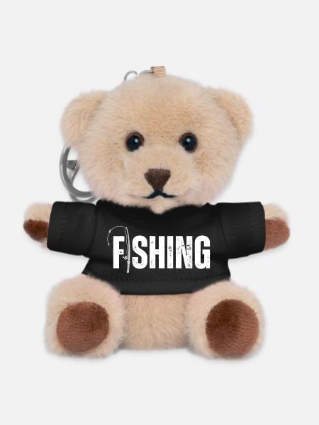 Angeln - Teddy Schlüsselanhänger - Schwarz