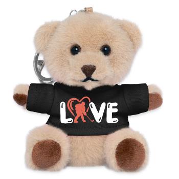 Eishockey Eishockeyspieler - Teddy Schlüsselanhänger - Schwarz - Vorne