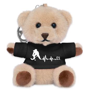 Eishockey Eishockeyspielerin - Teddy Schlüsselanhänger - Schwarz - Vorne