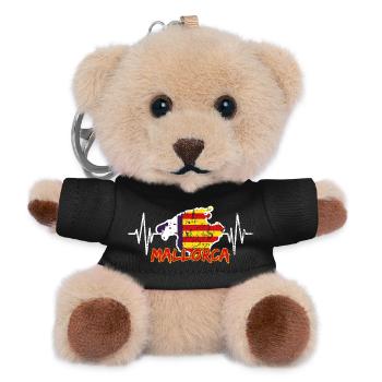 Mallorca Heartbeat - Teddy Schlüsselanhänger - Schwarz - Vorne