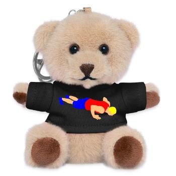 Press-up - Teddy Keyring - black - Front