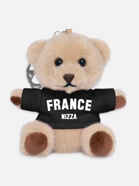 FRANCE NIZZA Frankreich - Teddy Schlüsselanhänger - Schwarz