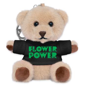 FLOWER POWER - Teddy Schlüsselanhänger - Schwarz - Vorne