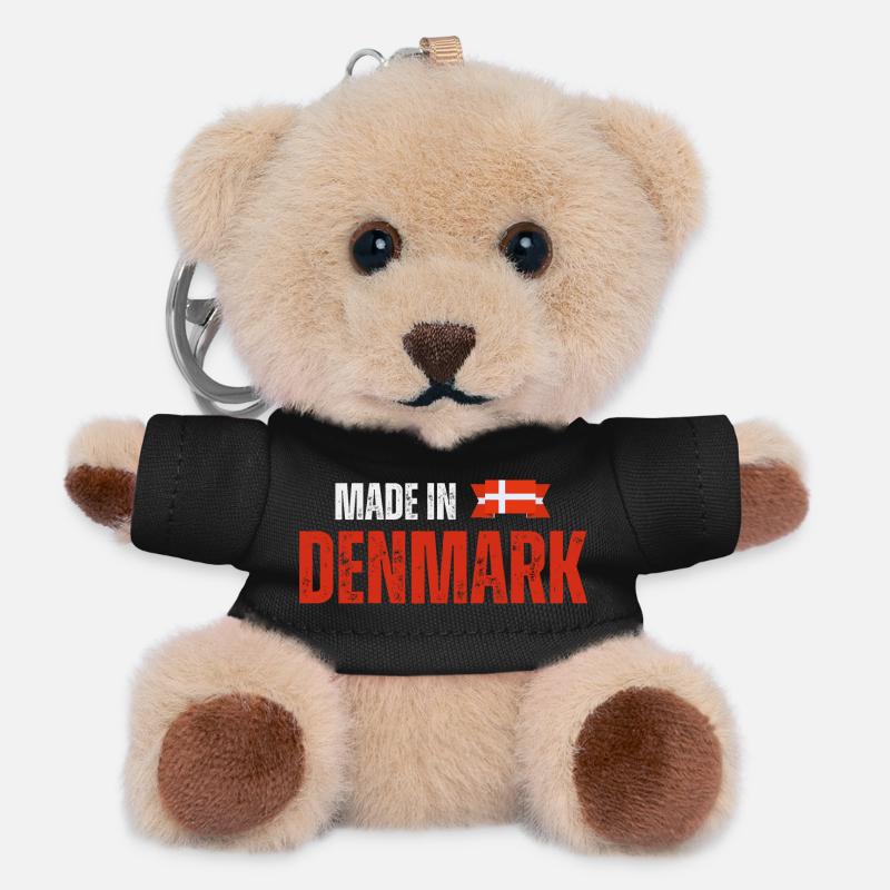 Made in Denmark, Danish pride - Teddy Keyring - black