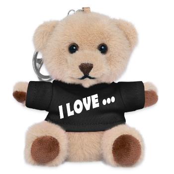 I LOVE ... - Teddy Schlüsselanhänger - Schwarz - Vorne