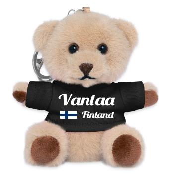 Vantaa Finnland Drucken - Teddy Schlüsselanhänger - Schwarz - Vorne
