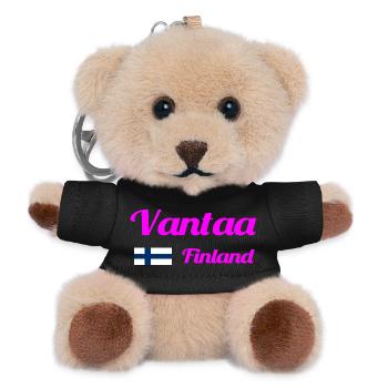 Vantaa Finnland Drucken - Teddy Schlüsselanhänger - Schwarz - Vorne