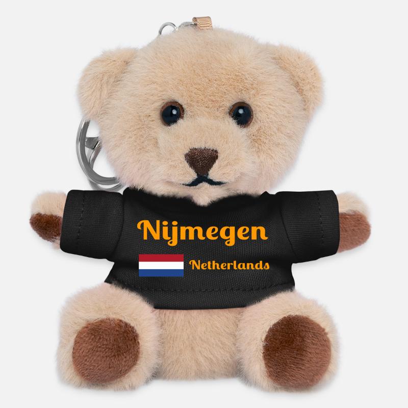 Nijmegen Netherlands- Stylish prints - Teddy Keyring - black