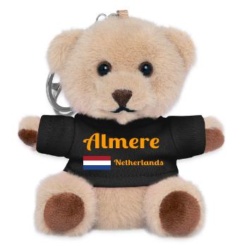 Almere Niederlande - Stilvolle Drucke - Teddy Schlüsselanhänger - Schwarz - Vorne